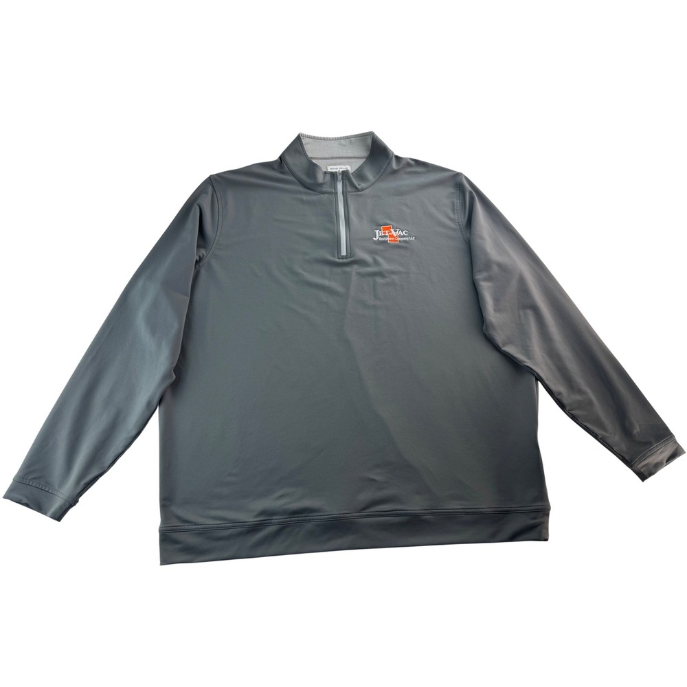 Peter‎ Millar Crown Mens 3XL Gray 1/4 Zip Pullover Jet Vac Equipment Company LLC